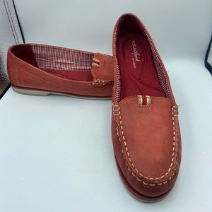 NATURAL SOUL Women Shoes Red Faux Patent Leather Flats Loafers  Size 8.5M